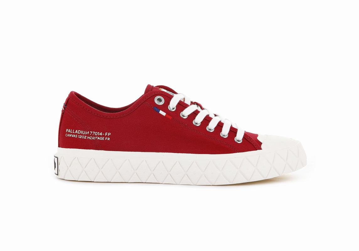 Palladium Palla Ace Canvas Damen Niedrige Sneaker Rot ||910542-NWO||